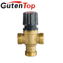 LinBo LBC27 BRASS 3Way Thermostatic Mixing Valve 1/2" IPS Male Connections, H Stepless Adjustment